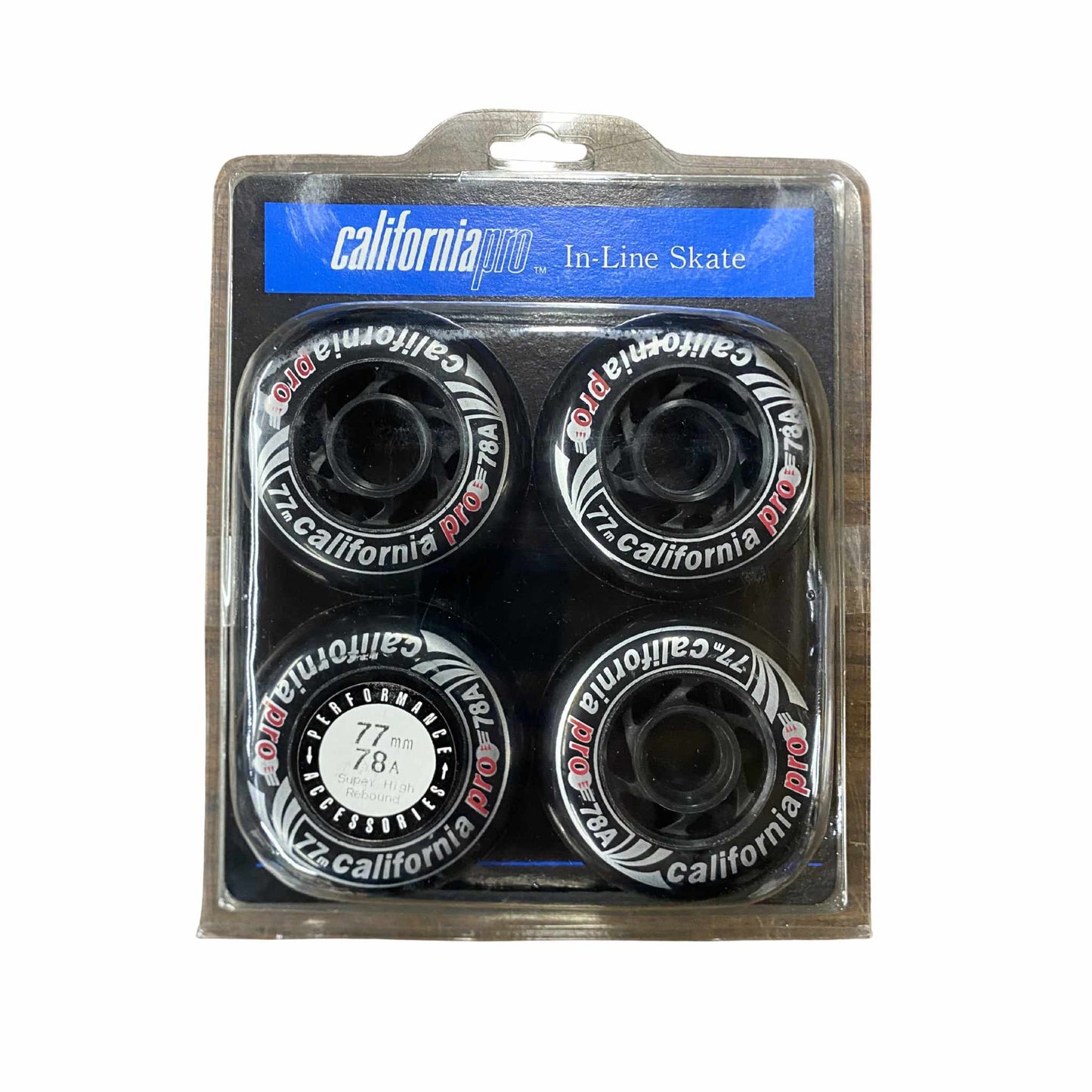 Inline Skate wheels 77mm and 78A Softness | Black - Set of 4